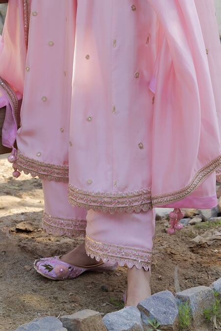 Buy Punit Balana Pink Silk, Organza Sequins, Tassels, Masoom Gulaabi Alia Choga Kurta Set Online at Aza Fashions Buy_Punit Balana_Pink Silk, Organza Sequins, Tassels, Masoom Gulaabi Alia Choga Kurta Set _Online_at_Aza_Fashions