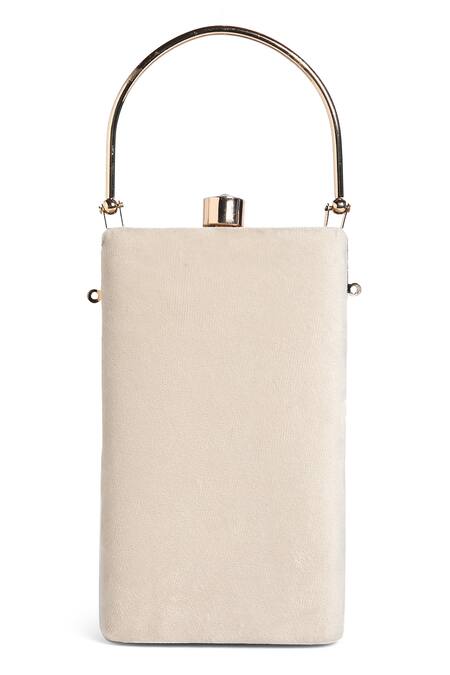 Shop Richa Gupta Gold Sequins Rectangular And Thread Work Bag at Aza Fashions Shop_Richa Gupta_Gold Sequins Rectangular And Thread Work Bag_at_Aza_Fashions