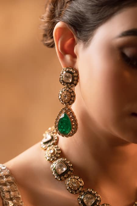 Anana Rajshree Polki Embellished Necklace Set 