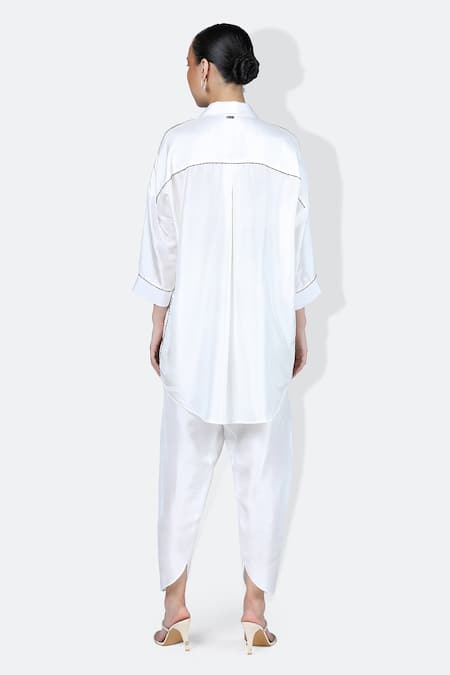 431-88 By Shweta Kapur Lola Bead Embroidered Shirt 