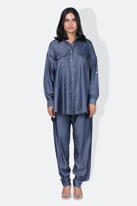 431-88 by Shweta Kapur Willow Flap Pocket Shirt With Pant 