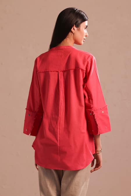 Roza Cora Thread Embroidered Short Tunic 