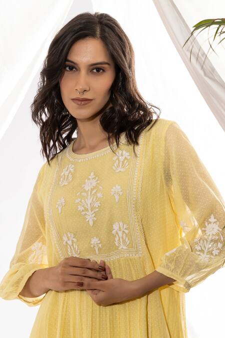 Buy Pants And Pajamas Yellow Chanderi, Organza, Cotton, Embroidery Printed And Hand Kurta Set Online at Aza Fashions Buy_Pants And Pajamas_Yellow Chanderi, Organza, Cotton, Embroidery Printed And Hand Kurta Set _Online_at_Aza_Fashions