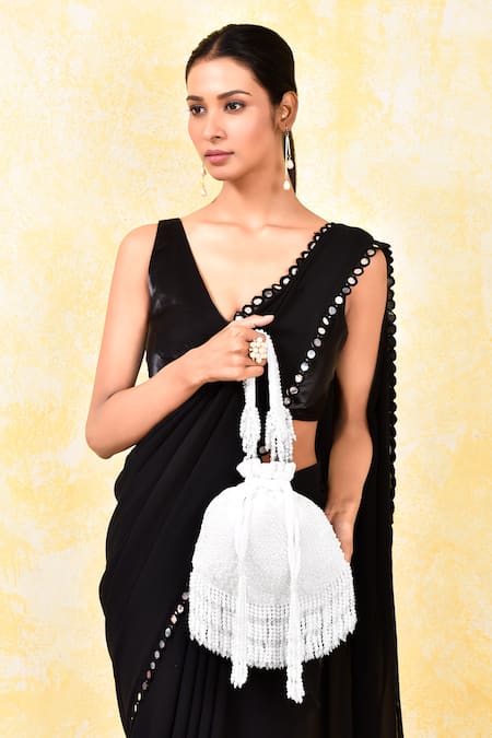 House of Webhin Bead & Pearl Embroidered Potli 