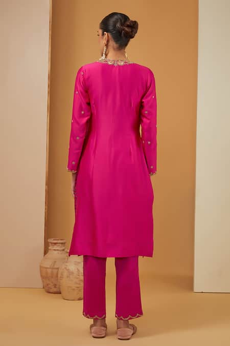 Neha Khullar Hand Embroidered Kurta Pant Set 