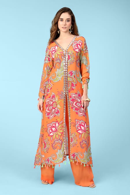 Sajeda A Lehry Samara Mandala Print Kurta & Pant Set 