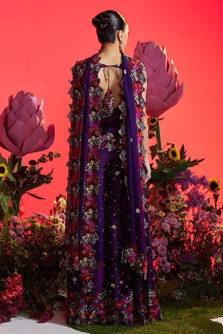 Nea By Nikita Tiwari Kudarath Sequin & Bead Embroidered Lehenga Set 