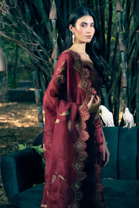 Shreeka Stripe Pattern Blouse Gharara Set 