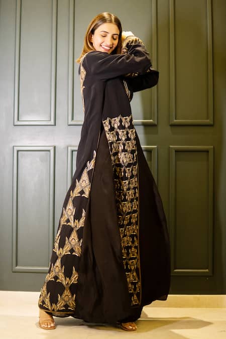 Shreeka Geometric Embroidered Jacket Palazzo Set 