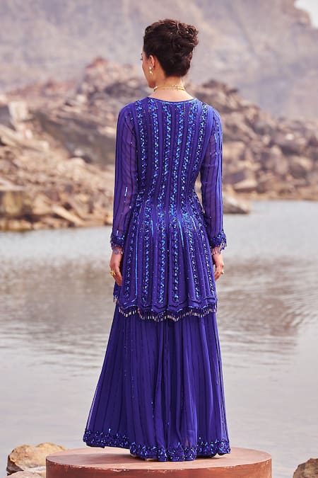Nidhika Shekhar Jilmil Sitaare Jalsaa Embroidered Kurta Sharara Set 