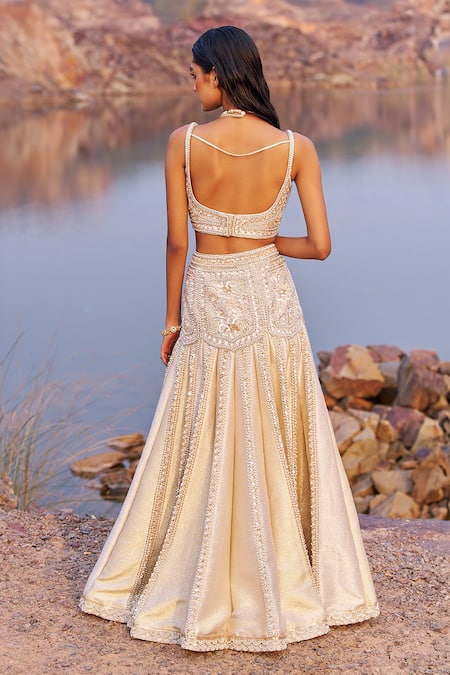 Nidhika Shekhar Jalsaa E Firdose Embroidered Lehenga Set 