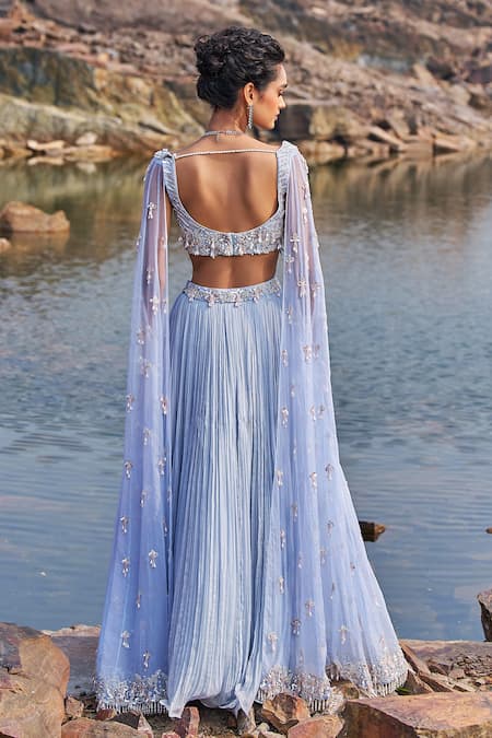 Nidhika Shekhar Suvarn Bela Maharani Embroidered Blouse & Lehenga Set 