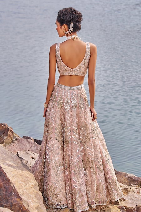 Nidhika Shekhar Bahaar E Jashan Embroidered Blouse Lehenga Set 