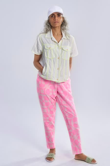 Terra Luna Aurora Crescent Bloom Print Trouser 