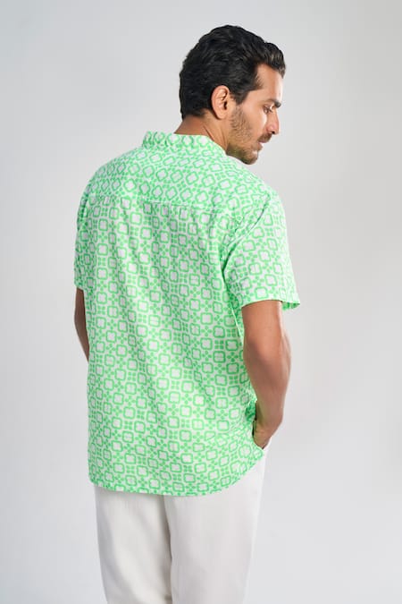 Terra Luna Woven Comet Check Pattern T-Shirt 