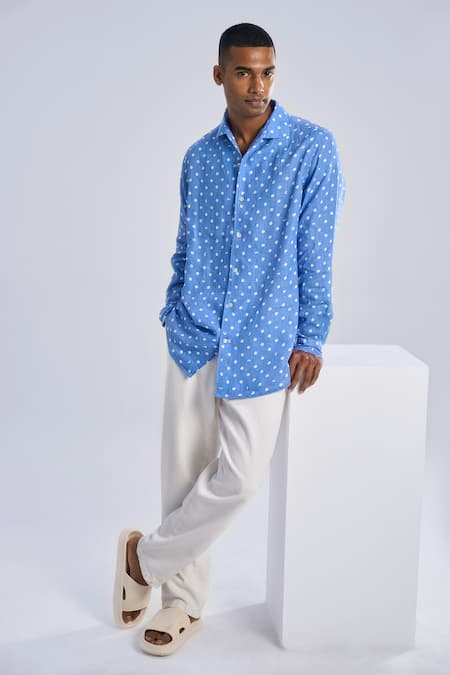 Terra Luna Lunar Polka Pattern Shirt 