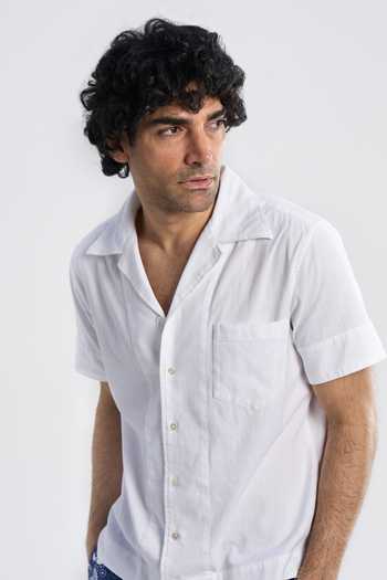 Terra Luna White Cotton Vacay Camp Solid Side Pocket Shirt Online at Aza Fashions Terra Luna_White Cotton Vacay Camp Solid Side Pocket Shirt _Online_at_Aza_Fashions