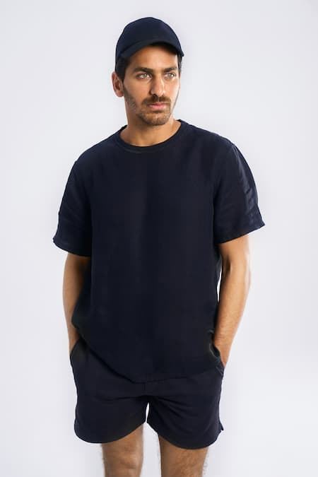 Terra Luna Linen Solid T-Shirt 