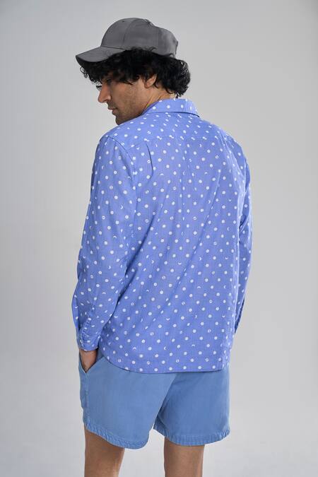 Terra Luna The Mystical Popover Polka Dot Pattern Shirt 