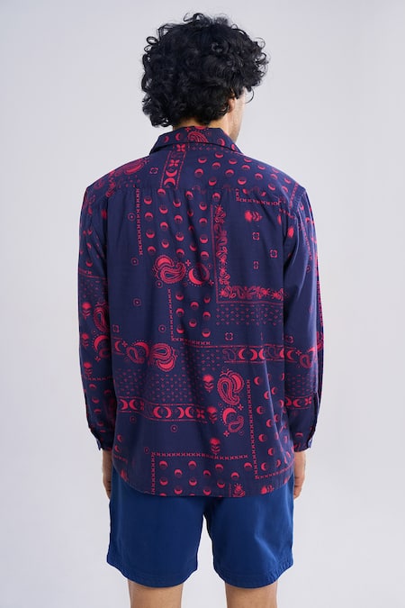 Terra Luna The Mystical Popover Paisley Pattern Shirt 