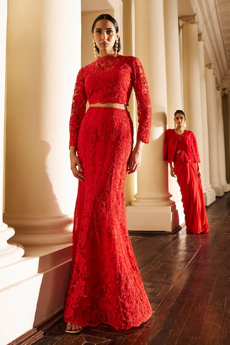 Pankaj & Nidhi The XV Embellished Blouse & Mermaid Skirt 