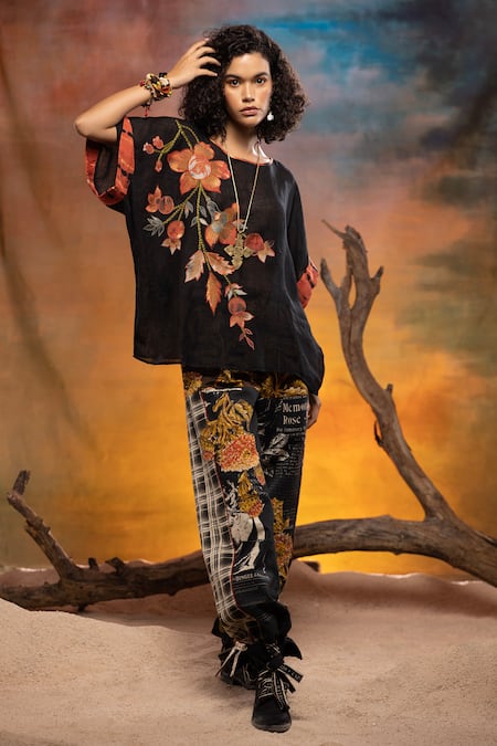 Capisvirleo Cedar Floral Print Cargo Pant 