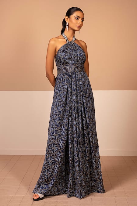 Kelaayah Megan Bandhani Print Gown 