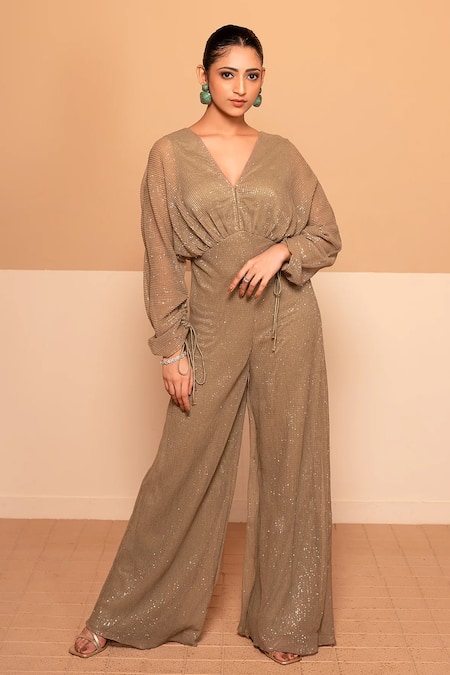 Kelaayah Ema Shimmer Embellished Jumpsuit 