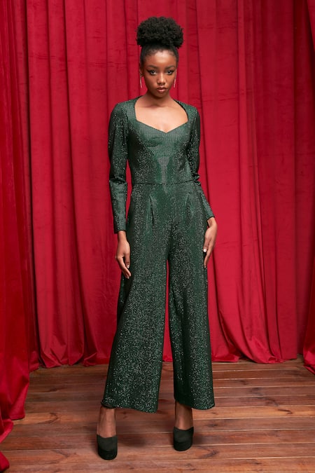 Itrh Verde Crystal Embellished Jumpsuit 