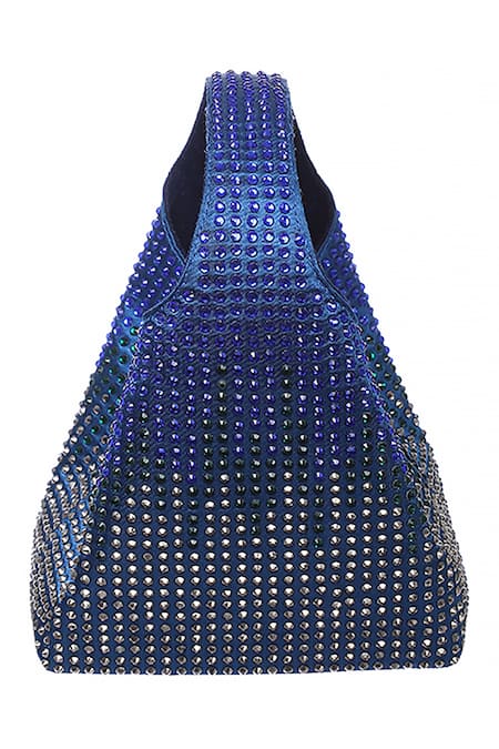 Buy ETCETERA Blue Rhinestones Embellished Mini Bag Online at Aza Fashions Buy_ETCETERA_Blue Rhinestones Embellished Mini Bag _Online_at_Aza_Fashions