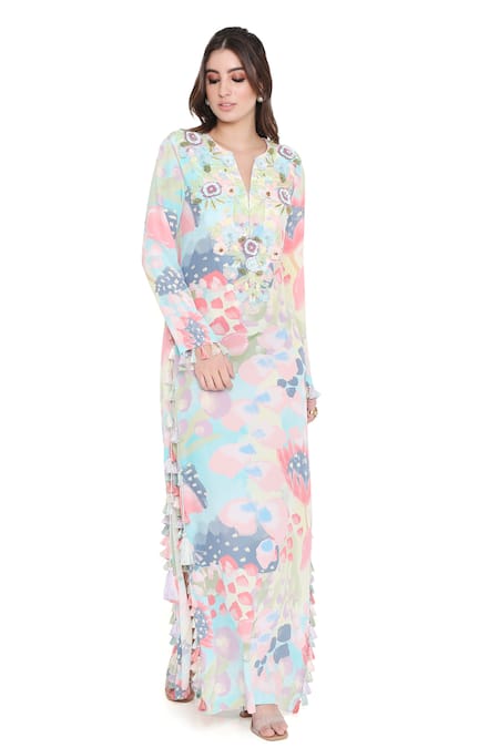 Payal Singhal Euphoria Print Side Slit Kaftan 