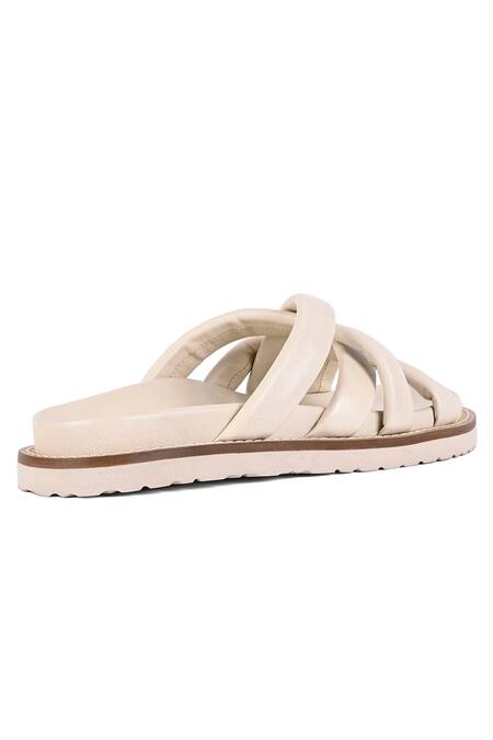 Shop_Vanilla Moon_White Hadley Cross Strap Plain Flats_Online_at_Aza_Fashions