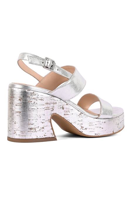 Buy Vanilla Moon Silver Nessie Metallic Sling Back Heels Online at Aza Fashions Buy_Vanilla Moon_Silver Nessie Metallic Sling Back Heels_Online_at_Aza_Fashions