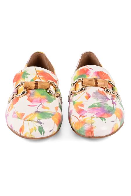 Shop_Vanilla Moon_Multi Color October Floral Print Loafers_at_Aza_Fashions