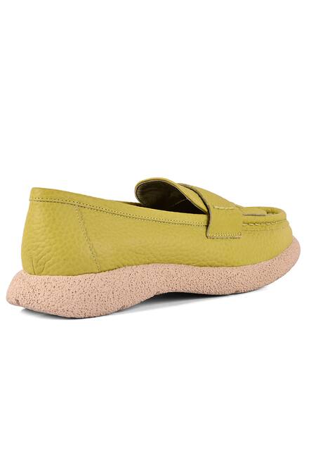 Buy Vanilla Moon Green Olga Plain Loafers Online at Aza Fashions Buy_Vanilla Moon_Green Olga Plain Loafers_Online_at_Aza_Fashions