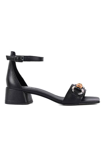 Vanilla Moon_Black Bows Olly Bamboo Buckle Sandals_Online_at_Aza_Fashions