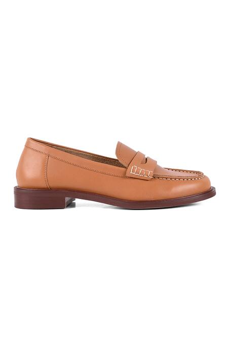 Vanilla Moon Brown Omega Sheep Leather Loafers Online at Aza Fashions Vanilla Moon_Brown Omega Sheep Leather Loafers_Online_at_Aza_Fashions