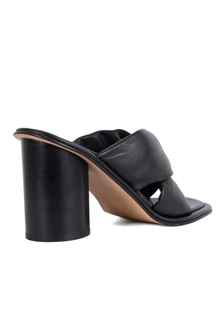 Buy Vanilla Moon Black Paige Solid Cross Strap Heels Online at Aza Fashions Buy_Vanilla Moon_Black Paige Solid Cross Strap Heels_Online_at_Aza_Fashions