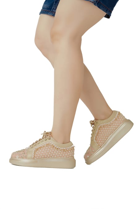 Anaar Mahal Zari & Dabka Pitta Work Wedding Sneakers 