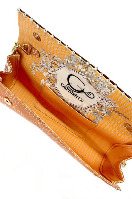 Buy_The Garnish Company_Beige Pearl Sasha Shell Print Long Tote Bag _Online_at_Aza_Fashions