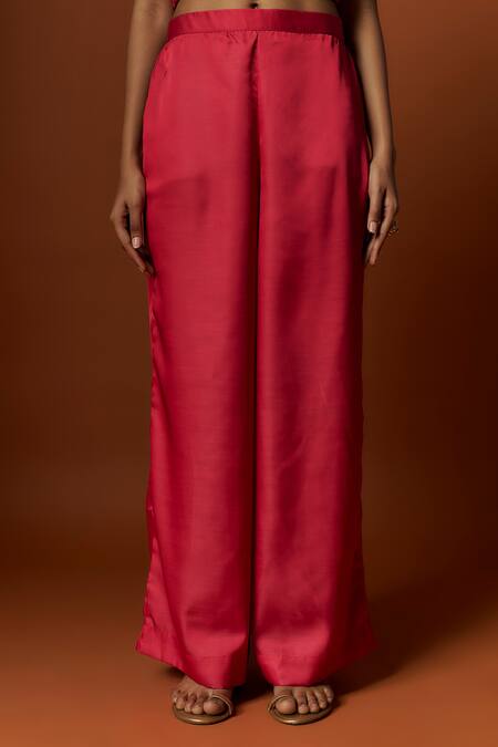 Buy_Meghna Shah_Pink Linen, Georgette Sequins Embroidered Saree With Printed Draped Dupatta _Online_at_Aza_Fashions