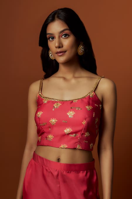 Shop_Meghna Shah_Yellow Linen, Georgette, Silk Embroidered Saree With Printed Draped Dupatta _Online_at_Aza_Fashions