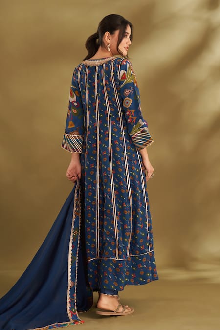 Affroz Floral Print Anarkali Set 