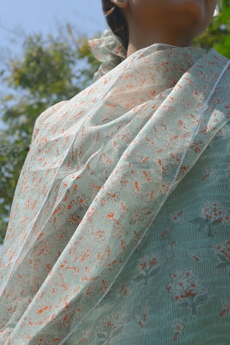 Buy_Studio Malang_Blue Organza Embroidery Round Neck Asmaan Kurta Pant Set_Online_at_Aza_Fashions