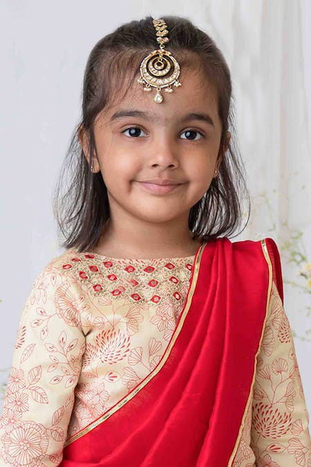 Buy MI Dulce AN'YA Beige Handloom Cotton, Chanderi Delicate Mirrorwork Lehenga Blouse Set Online at Aza Fashions Buy_MI Dulce AN'YA_Beige Handloom Cotton, Chanderi Delicate Mirrorwork Lehenga Blouse Set _Online_at_Aza_Fashions