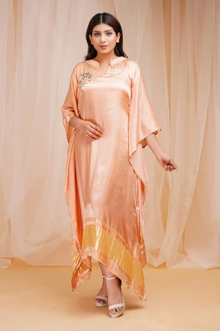 Farha Syed Figurine Embroidered Placement Kaftan 