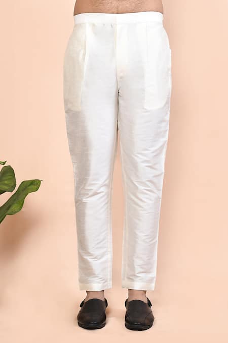 Arihant Rai Sinha_Brown Cotton Embroidery Abstract Chequered Pattern Kurta _Online_at_Aza_Fashions