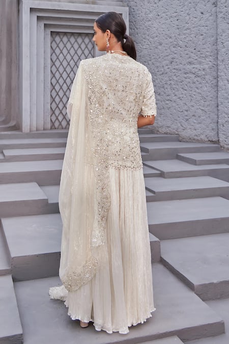 Nidhika Shekhar Chamane-E-Bahaar Floral Embroidered Kurta Sharara Set 