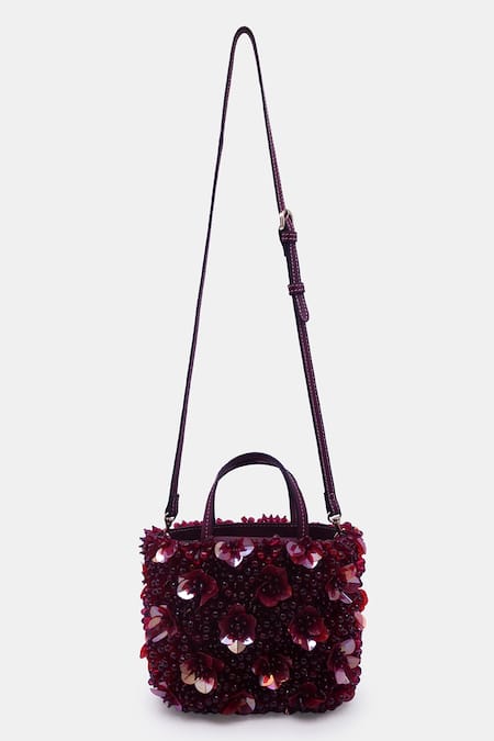 Versuhz 3D Orchid Crystal Mini Tote Bag 