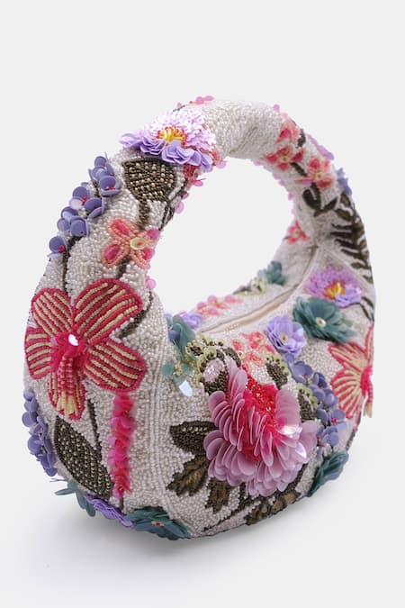 Buy Versuhz Multi Color Sequins Florence Embellished Baguette Bag Online at Aza Fashions Buy_Versuhz_Multi Color Sequins Florence Embellished Baguette Bag_Online_at_Aza_Fashions